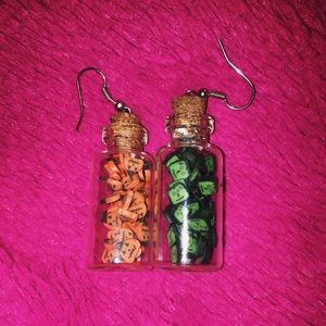 Handmade Halloween Jar Earrings